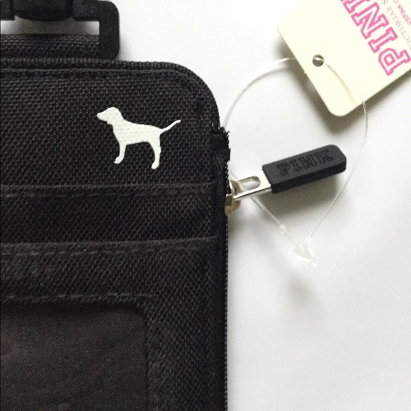 $20❤️VS LOVE PINK Black & White ID Holder - Picture 6 of 8